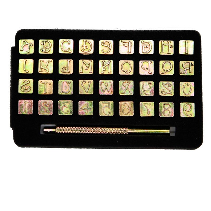 37 Pcs Letter and Number Stamps Punch Set for Leather Craft Etsy Australia