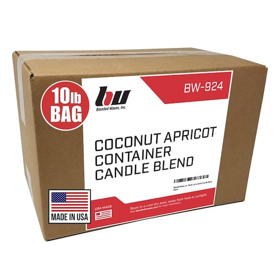 Inc. Apricot Soy Coconut Wax for Candle Making All-natural Single Pour Candle  Wax Blend-premium DIY Candle Making Supplies-10lb Pastilles 