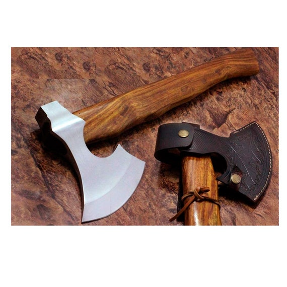 Polished Titanium D-2 Steel Voyager Axe 17 Inches Long Log 