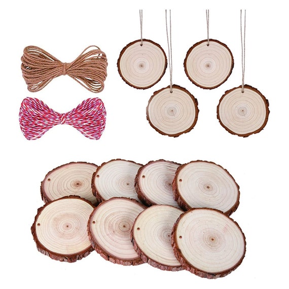 Natural Wood Slices 12 Pcs 3.5-4 Inch Wood Rounds for Crafts