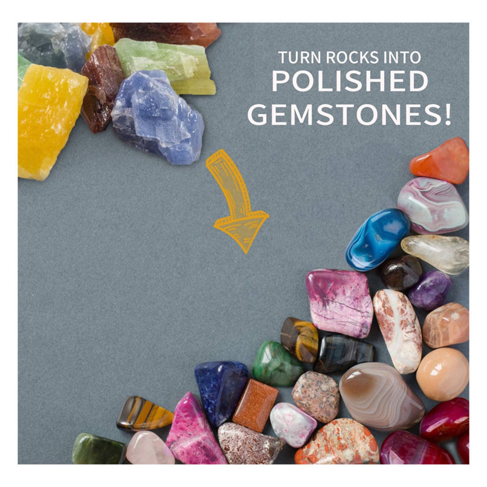 Rock Tumbler Refill Grit Media Kit Stone Polisher 3.5 Pounds Etsy