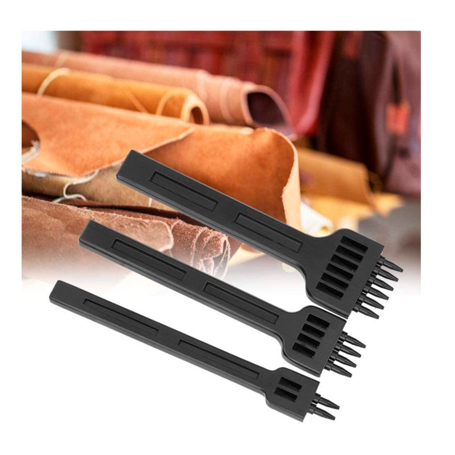 3Pcs 2/4/6 Leather Craft Hand Hole Punch Tool Diamond Lacing Etsy