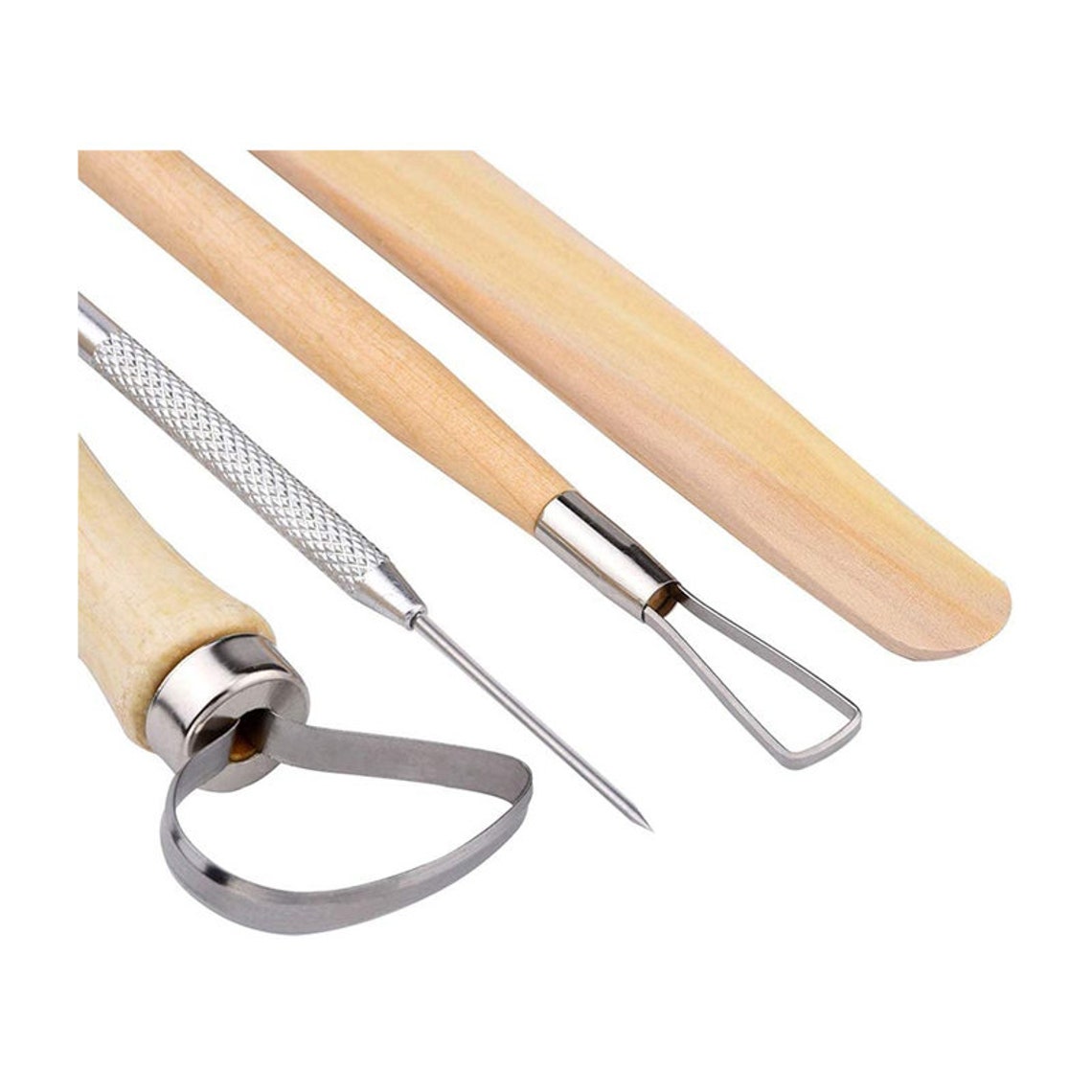 3-teiliges Edelstahl Ton Werkzeug Set - Wellenformen Für Sculpting & Handwerk