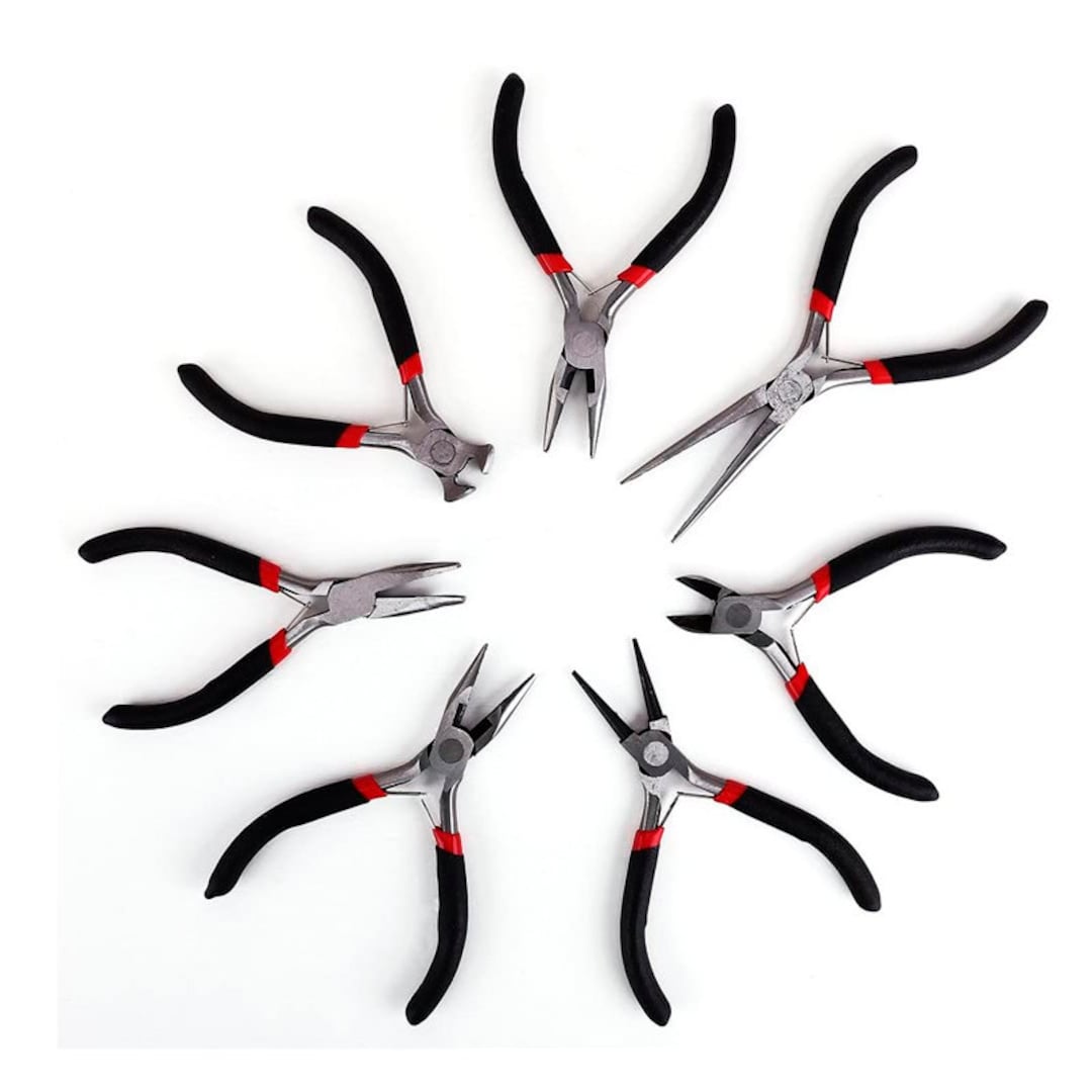 7PCS Mini Jewellery Pliers Tools Kit Wire Cutter Chain Round Etsy