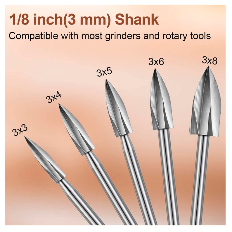 15 Pieces Wood Carving and Engraving Drill Bit Set Including Etsy