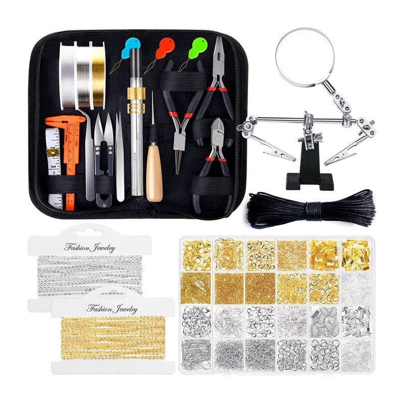  Paxcoo Jewelry Making Supplies Kit - Jewelry Repair Tools with  Accessories Jewelry Pliers Findings and Beading Wires for Adult and  Beginners