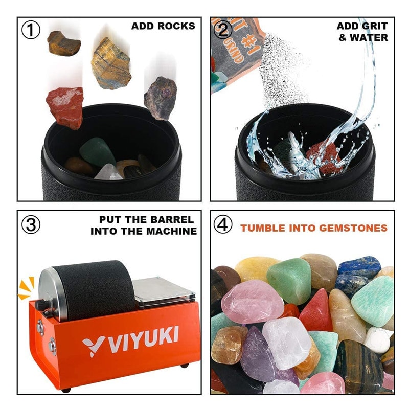 Professional Electric Rock Tumbler Kit 3LB Rock Polisher Etsy