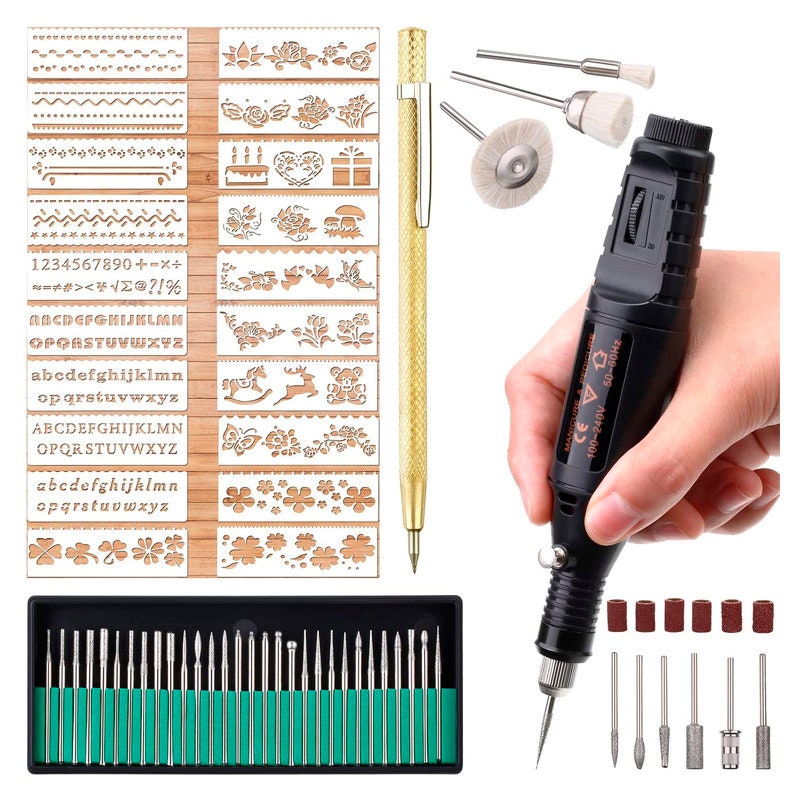 Portable Jewellery Metal Wood Engraver Pen Electric Carving Stationery DIY  Graver Pen Kit Engraving Plastic Machine Graver Tools