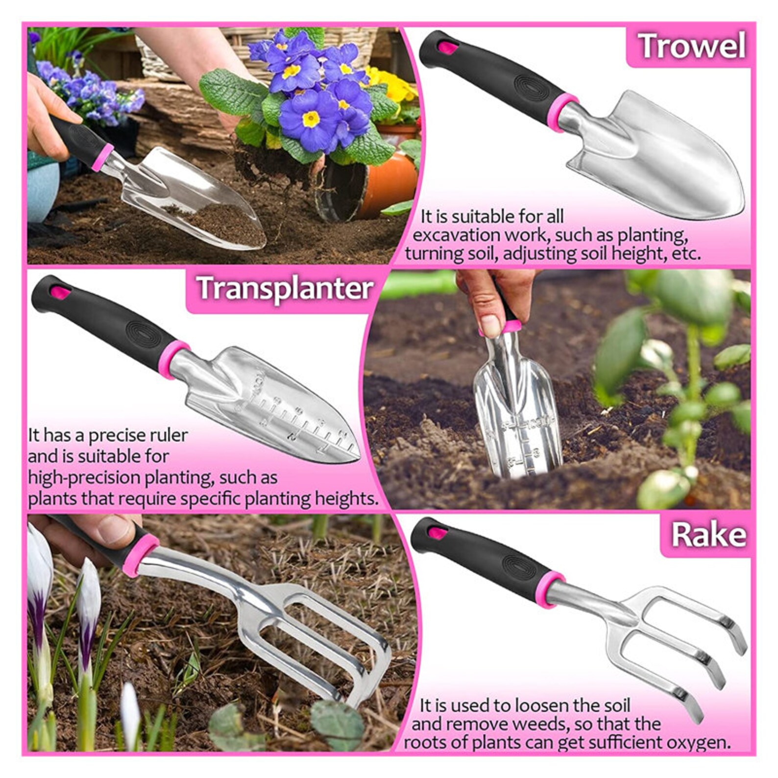 Pink Garden Tools Gardening Gifts for Women With 2 in 1 - Etsy