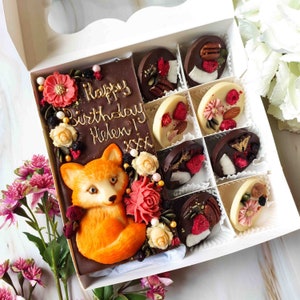 Amazing Vegan Chocolate Present, Personalised ‘Flaming Fox’