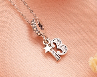 13th Silver Star 925 Sterling Necklace, Personalised Teen Girl Birthday Gift - Sparkling Number Pendant