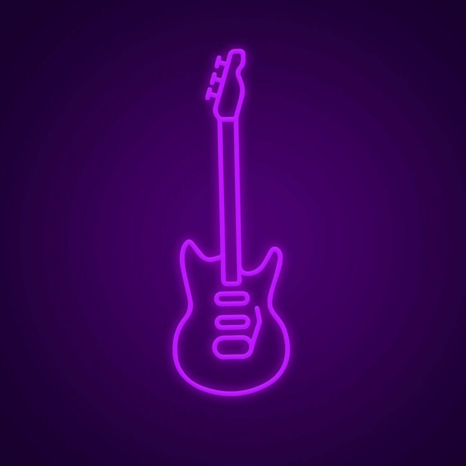 Guitar Neon Custom Led Light Sign Etsy