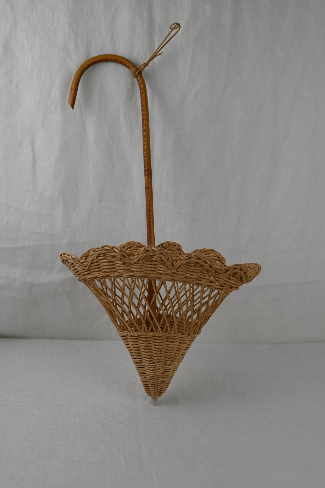 Vintage Wicker Umbrella Basket Etsy