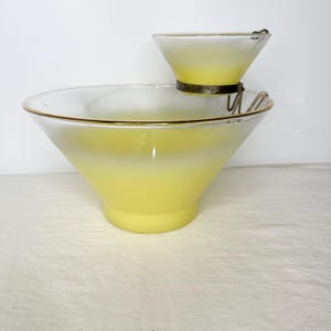 Vintage Blendo Yellow Chip and Dip Bowl
