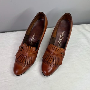 Vintage auditions USA Brown Leather Heels 7B
