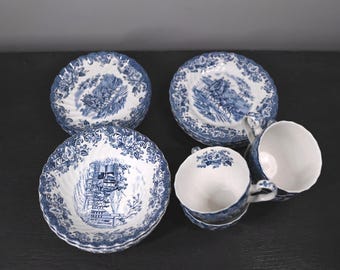 Coaching Scenes Blue by Johnson Brothers: Vintage English Serving