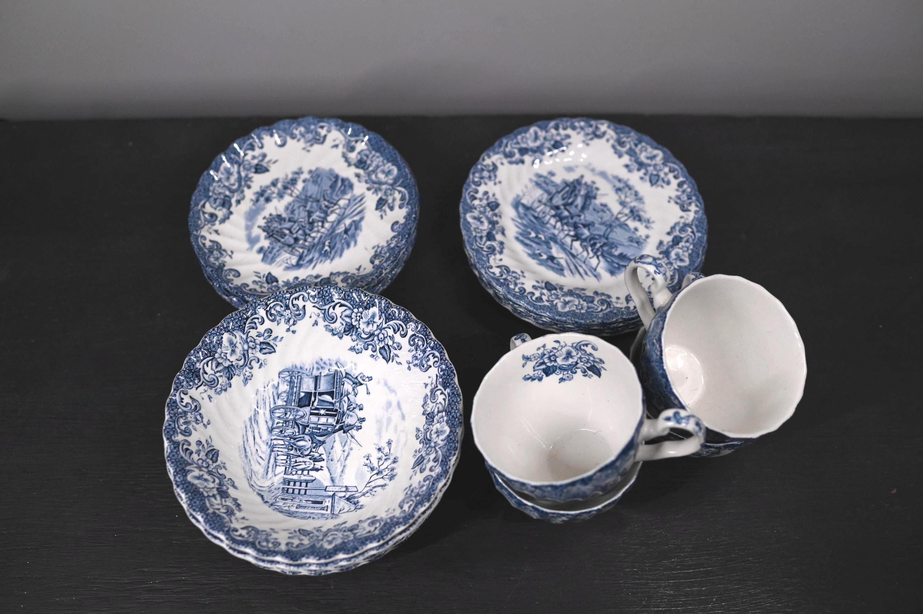 Johnson Brothers Coaching Scenes Blue - Etsy