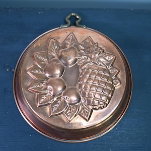 Vintage Copper Fruit Mold