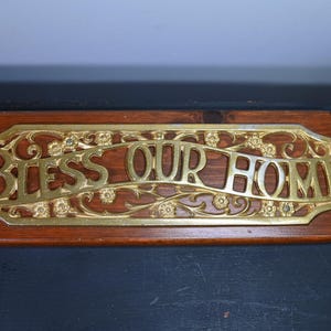 Vintage Bless Our Home Sign