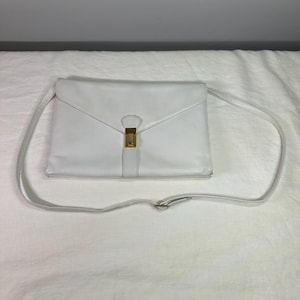 Vintage Susan Gail Genuine Leather White Purse