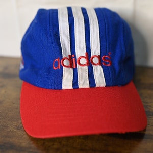 Vintage Rare 1980s Adidas US World Cup Team Three Stripe Snap Back OSFA