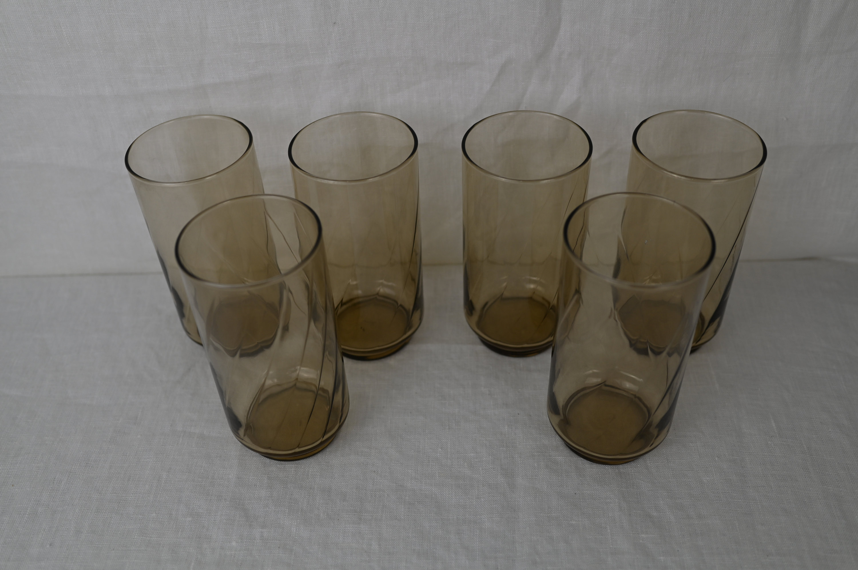 Vintage Brown Libbey Drinking Glasses, Set of 7 - Etsy