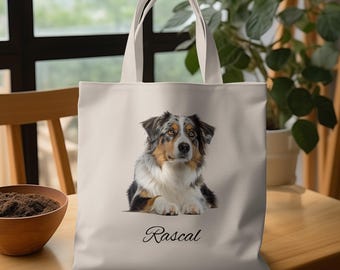 Custom Australian Shepherd Tote Bag: Personalized Dog Lover Gift
