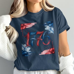 1776 T-Shirt, Comfort Colors Tee, Patriotic Shirt, Independence Day, USA Flag, America T Shirt, Fourth of July, Vintage Patriotic Shirt