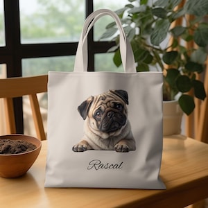 Pug Tote Bag - Etsy