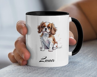 Custom Cavalier King Charles Spaniel Mug: Personalized Pet Portrait