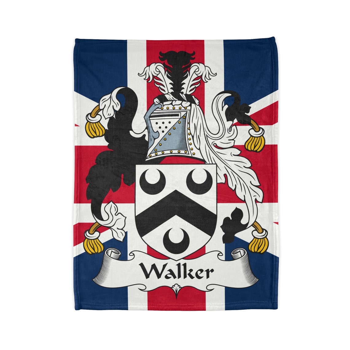 Walker Surname British Blanket British Coat of Arms Blanket Etsy Canada