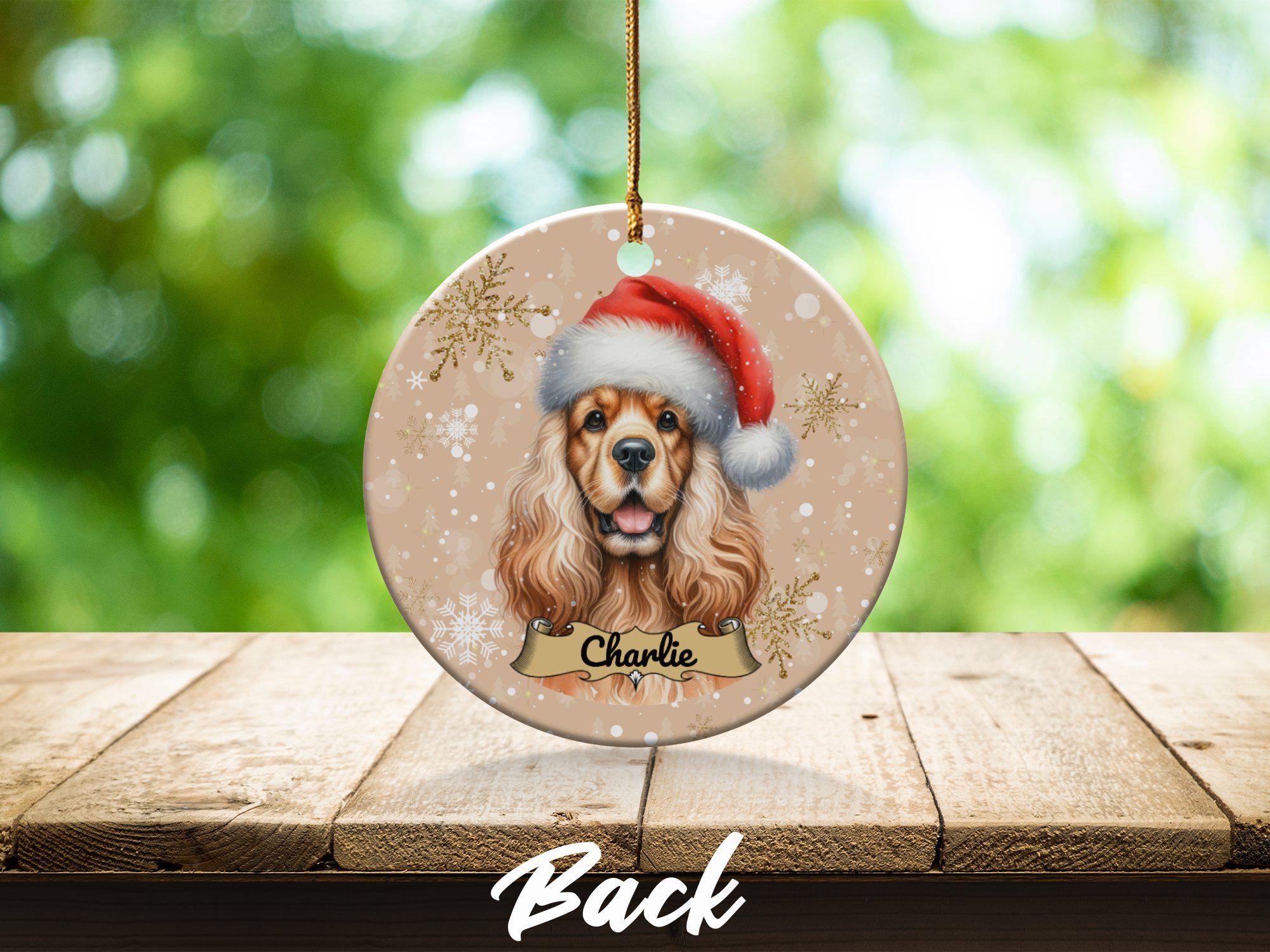 イングリッシュコッカースパニエルクリスマスカスタムオーナメント犬