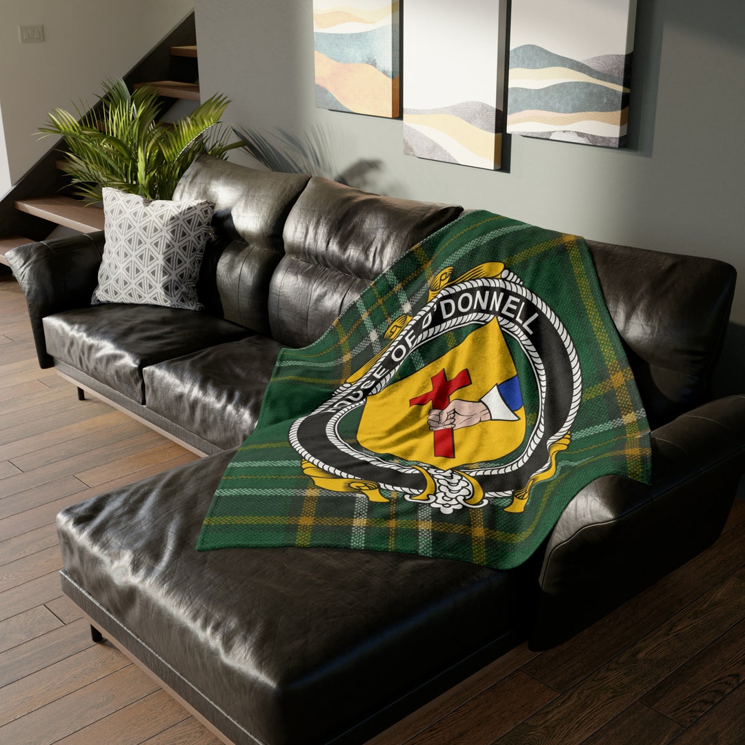 O'donnell Irish Blanket, Irish Ancestry Gift, O'donnell Heritage Tartan