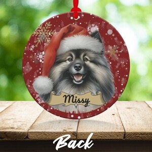 Caroline's Treasures Decorazione Natalizia In Ceramica - Keeshond Con Fiocchi Di Neve - Multicolore