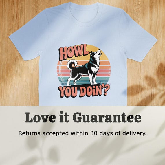 Howl You Doin' Husky T-shirt, Funny Dog Lover Tee, Retro Dog