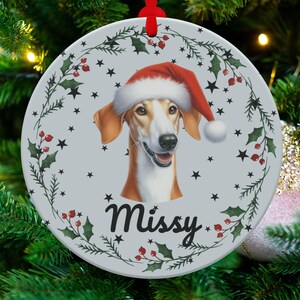 Ibizan Hound custom Christmas ornament, personalized pet keepsake, unique dog lover gift, holiday pet decoration, custom dog ornament