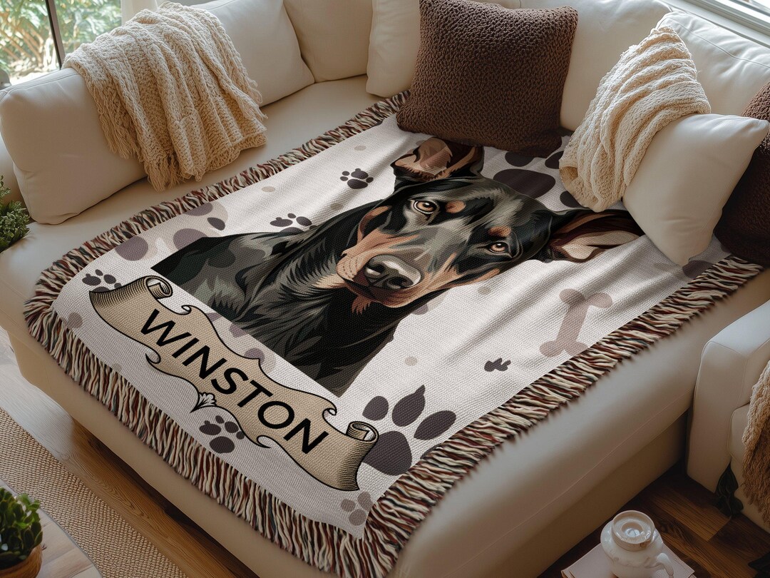 Autumn Doberman Bliss Quilted Blanket NCU0PT281 main image 1