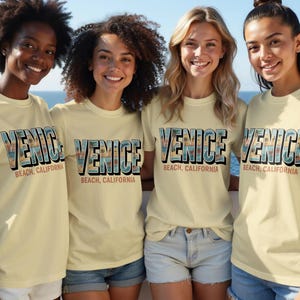 Venice Beach California T-Shirt, Vintage Graphic Tee, California Vacation Souvenir, Retro Venice Shirt, Graphic Crewneck, Casual Beachwear