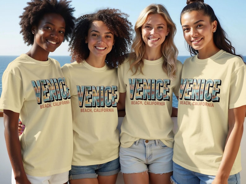 Venice Beach California T-Shirt, Vintage Graphic Tee, California Vacation Souvenir, Retro Venice Shirt, Graphic Crewneck, Casual Beachwear