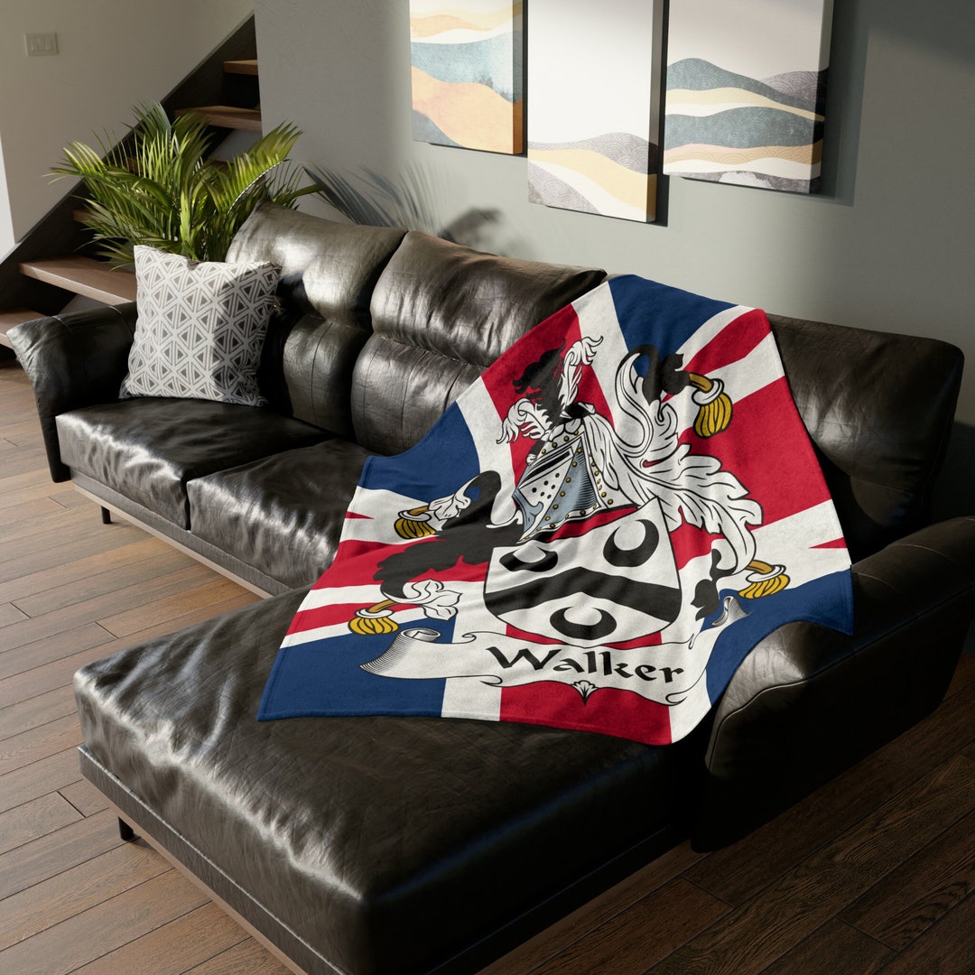 Walker Surname British Blanket British Coat of Arms Blanket Etsy Canada