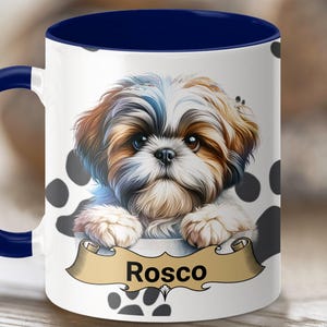 Shih Tzu Personalized Dog Mug, Custom Dog Name Photo Mug, Shih Tzu Dog Lover Gift, Custom Dog Breed Mug, Unique Pet Owner Mug