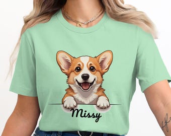 Personalized Corgi T-Shirt or Sweatshirt: Custom Dog Name Gift