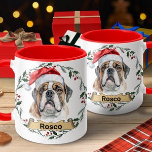 Bulldog custom name dog mug, add your dog name, personalized dog lover gift, dog breed coffee cup, unique dog owner present