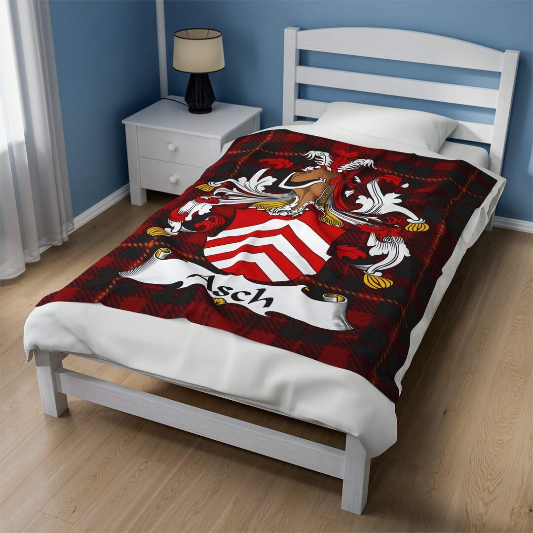 Asch Surname German Blanket, German Coat of Arms Blanket, German
