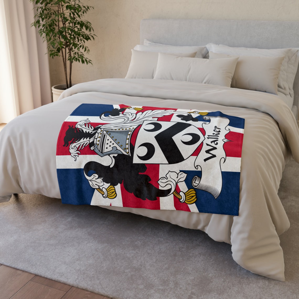 Walker Surname British Blanket British Coat of Arms Blanket Etsy Canada