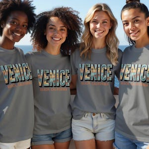 Venice Beach California Graphic Tee, Vacation Souvenir T-Shirt, California Beach Shirt, Retro Venice Beach Top, Coastal Graphic Shirt