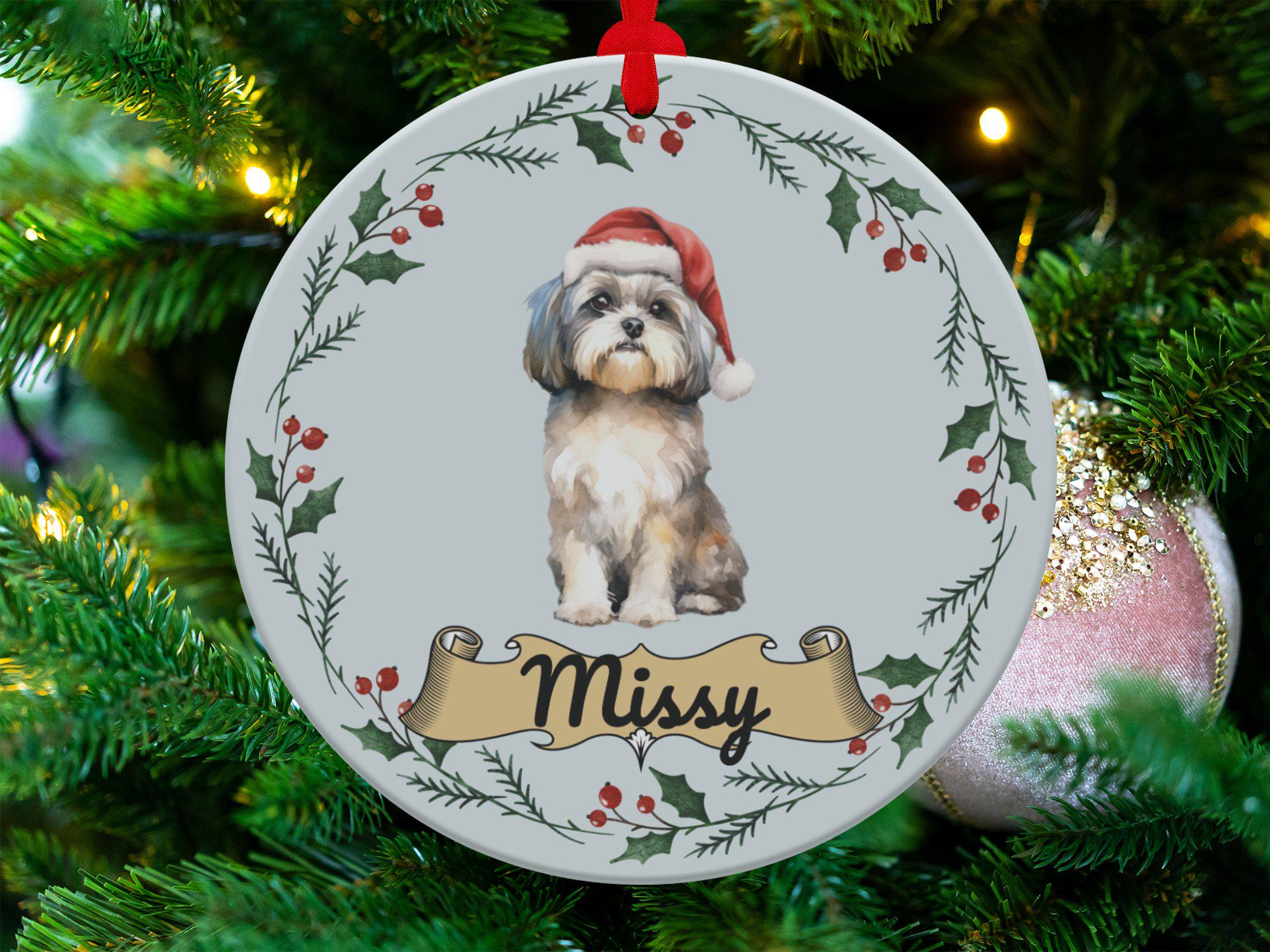 SOLD】クリスマス⭐オーナメント 3個セット シーズー パーソナライズ