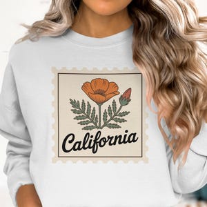 California Poppy T-Shirt, State Flower Shirt, California Souvenir, California Lover Gift, Floral Tee, CA State Flower, California Gift