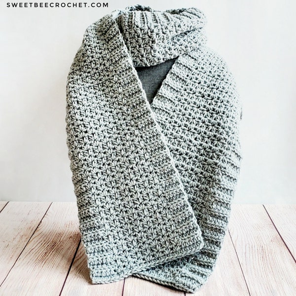 V Stitch Ridge Crochet Scarf (Crochet Pattern)