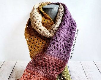 One Skein Granny Rows Scarf (Crochet Pattern)